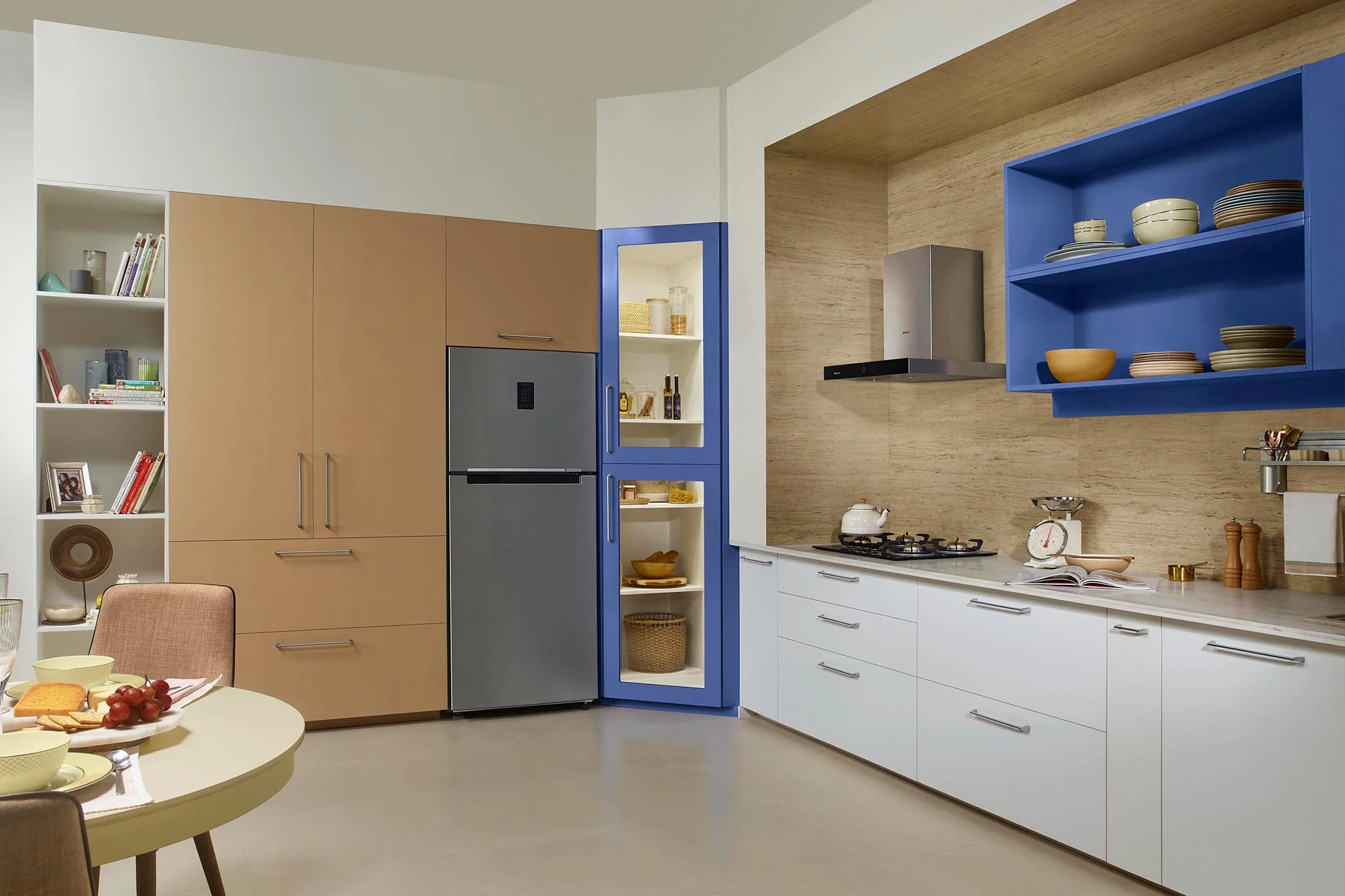Kitchen collection inspiration in timber and blue